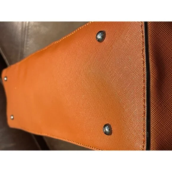 EaseGave Brown Laptop Tote Bag Work Office Satchel No Strap - Picture 8 of 8